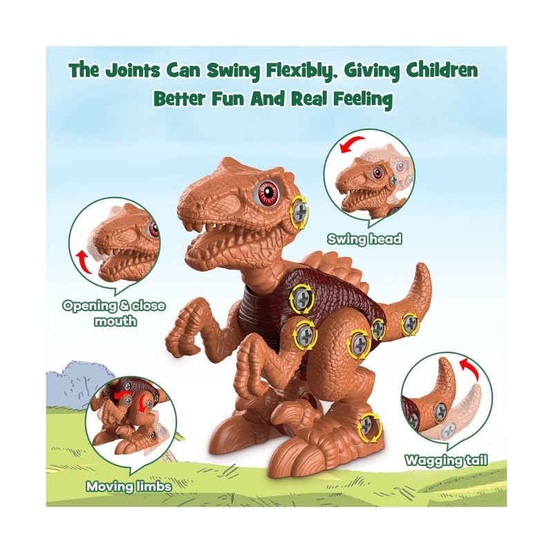 Laradola Dinosaur Toys for 3 4 5 6 7 8 Year Old Boys, Take Apart Dinosaur Toy...